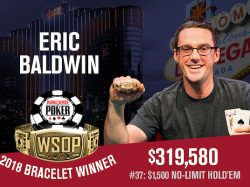 Eric Baldwin Headlines Four WSOP Bracelet Winners on Thursday