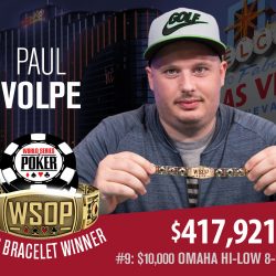 Paul Volpe Defeats Eli Elezra to Win WSOP $10k Omaha Hi-Lo Championship