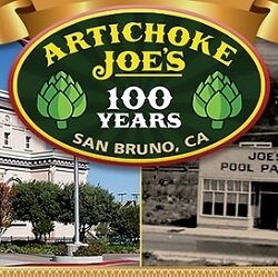 A view of Artichoke Joes in San Bruno, California.