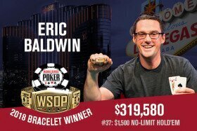 Eric Baldwin Headlines Four WSOP Bracelet Winners on Thursday