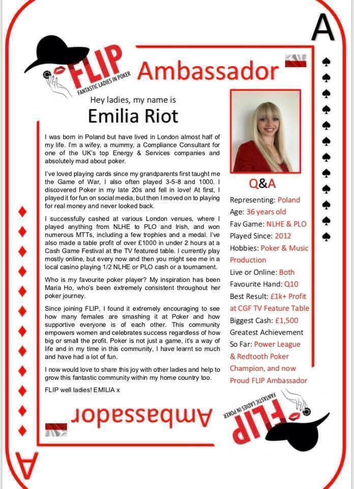 FLIP Ambassador Emilia Riot