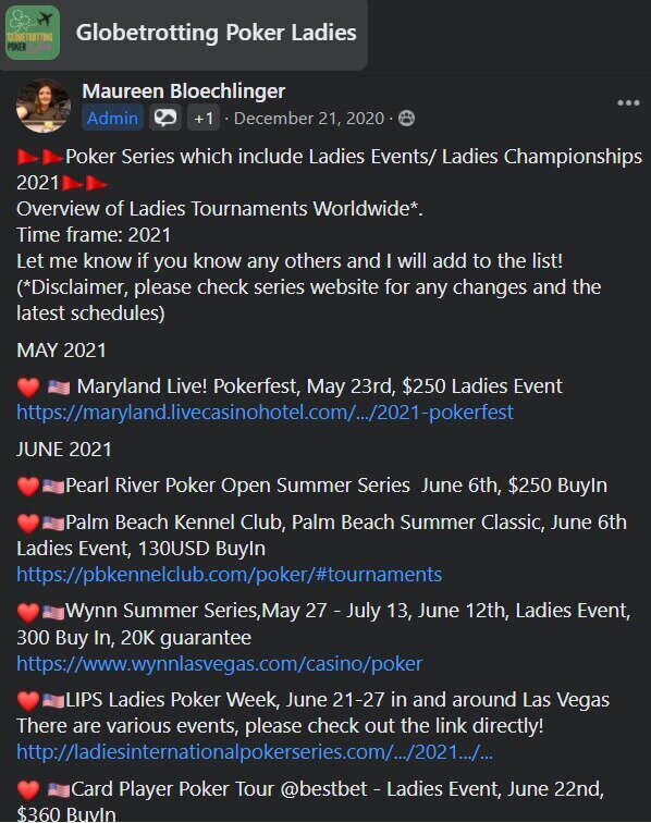Globetrotting Poker Ladies