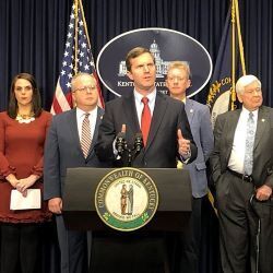 Kentucky Governor Andy Beshear and Rep. Adam Koenig