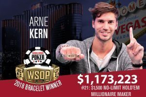 Arne Kern Wins 2018 WSOP Millionaire Maker and $1.17M