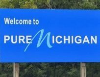 Michigan welcome sign