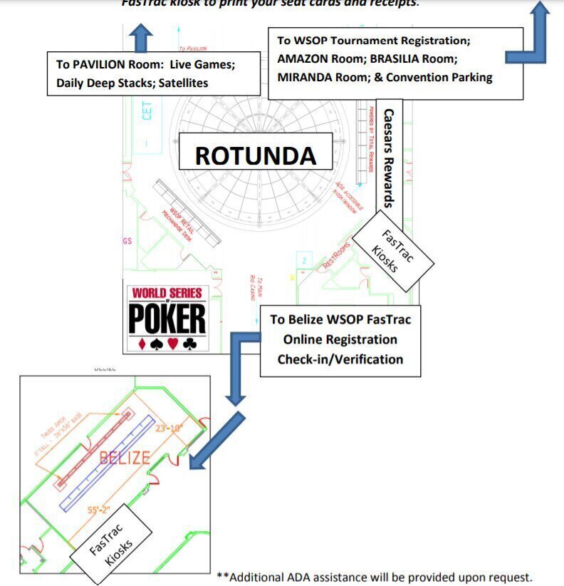 WSOP 2021 Rio Convention Center map