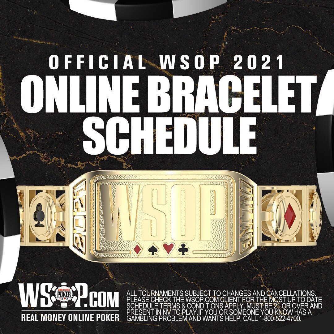 WSOP 2021 online bracelet schedule
