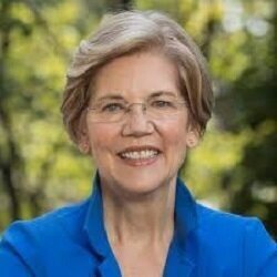 U.S. Senator from Massachusetts Elizabeth Warren smiling.