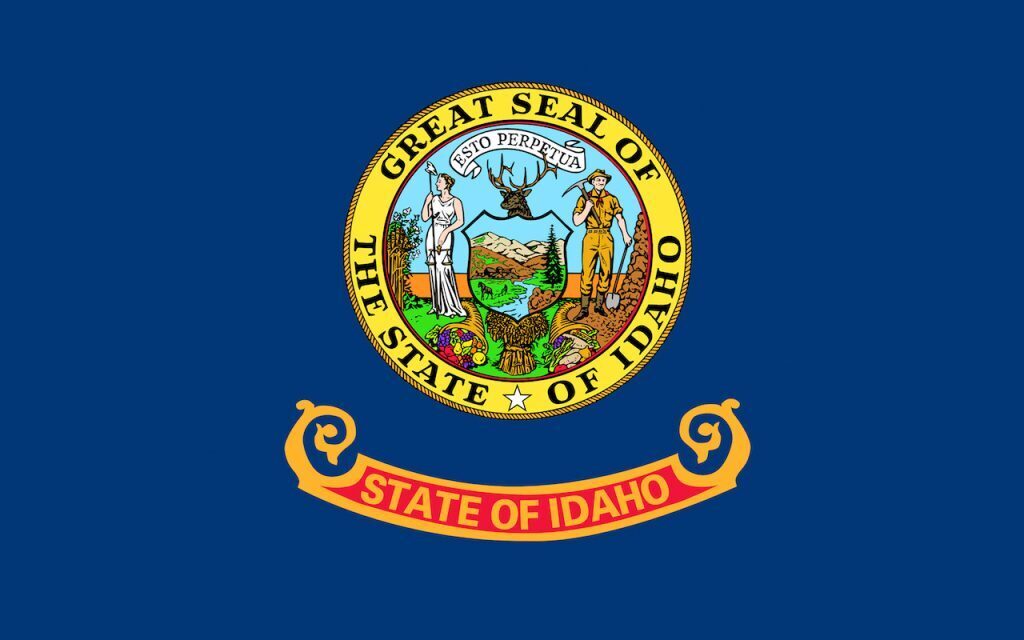 Flag of Idaho s a state in the northwestern region of the United States