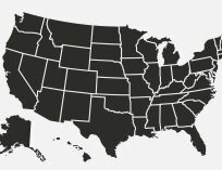 A Map of the US in black and white