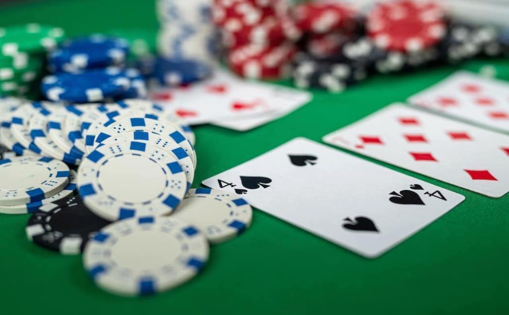 Stud Poker cards and chips