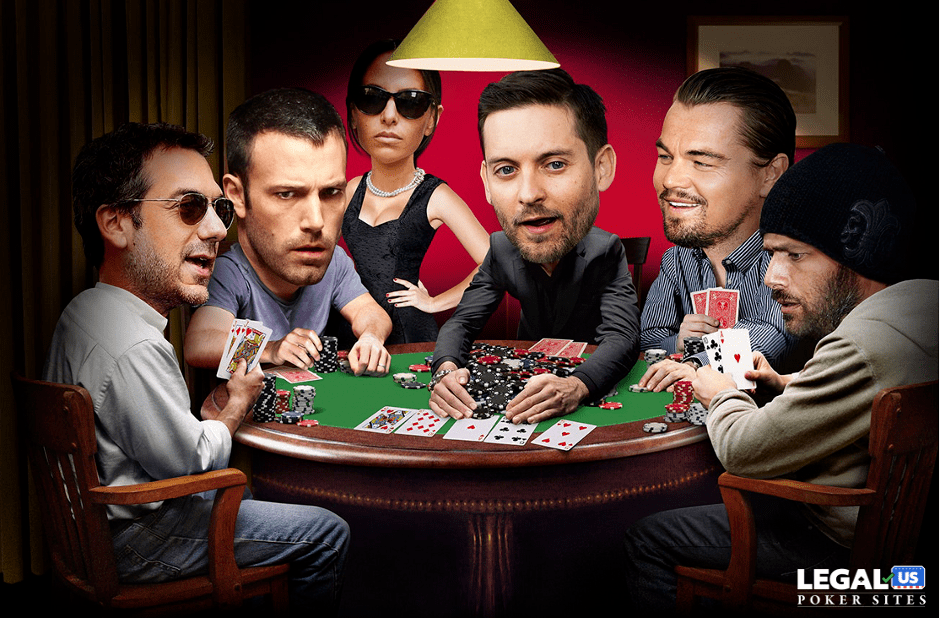 A scene from Mollys Game with celebrities playing poker