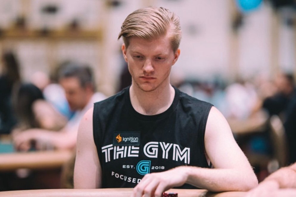 Landon Tice playing poker