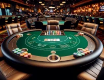 A Poker table in a casinos
