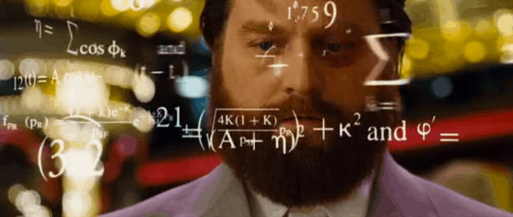 Allen from the hangover doing math
