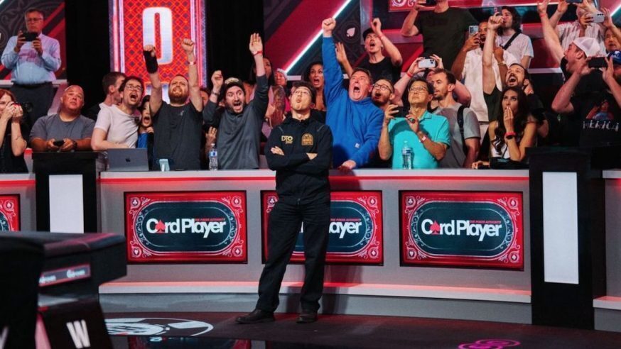 Tamayo waiting for final cards at WSOP Main Event