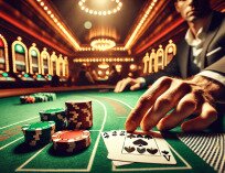 Player Placing a Poker Bet