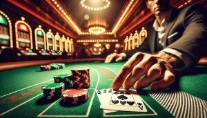 Player Placing a Poker Bet