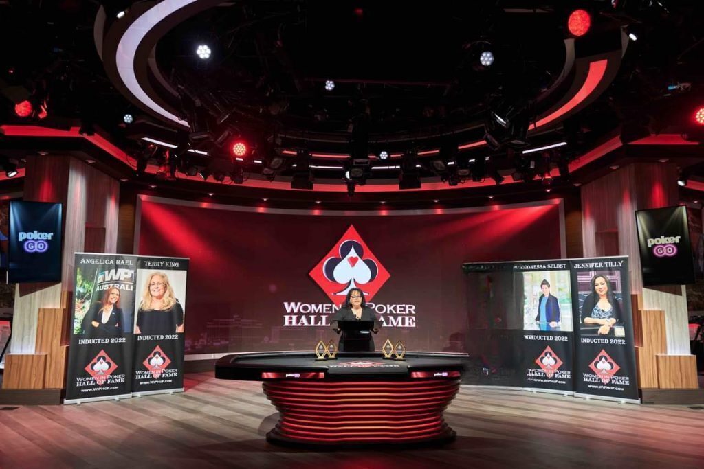 Lupe Soto Speaking at a Poker Event