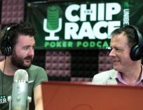 Dara O'Kearney and David Lappin podcasting