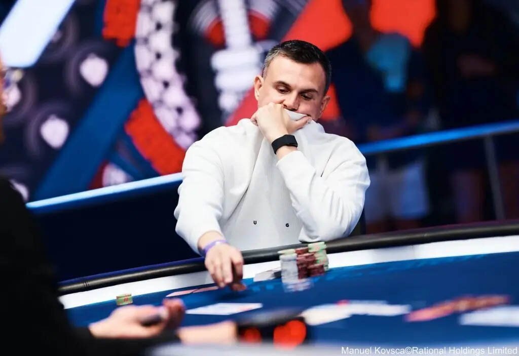 shevliakov contemplating a move at the poker table