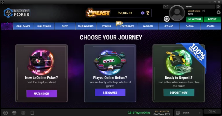 Black Chip Poker Home Page