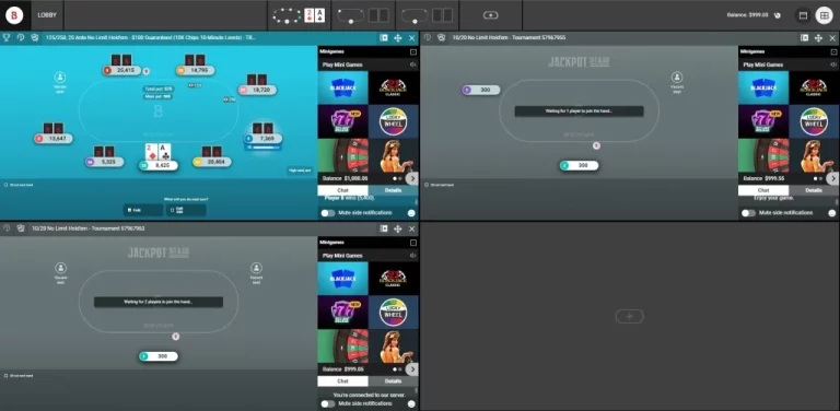 Bovada Poker Multitabling Desktop