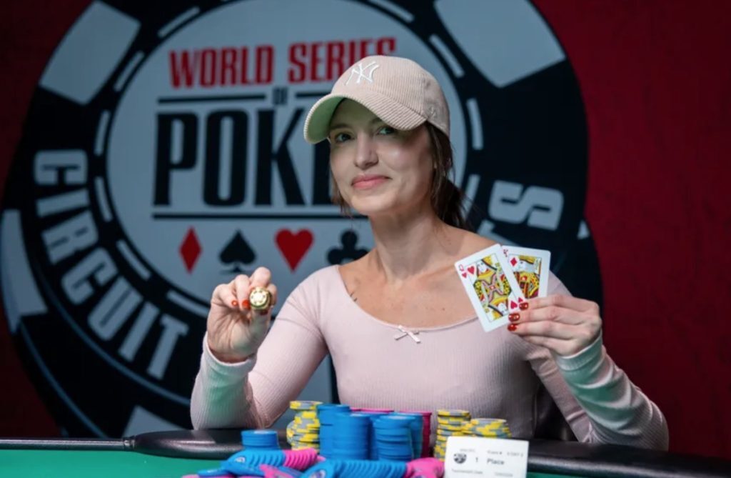 Cherish Andrews playing poker