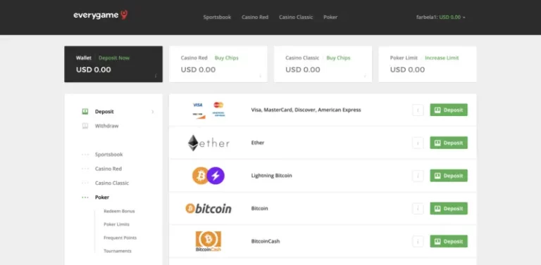 Everygame Poker Banking Hub