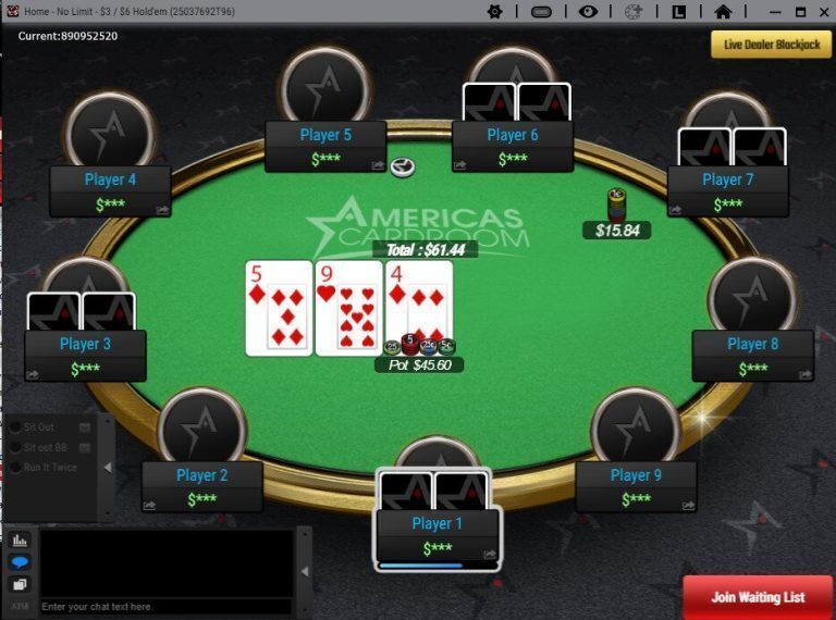ACR Poker Sit N Go Table