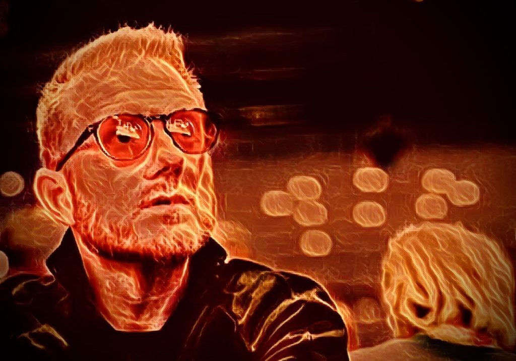 Jason Koon in a fiery photo filter