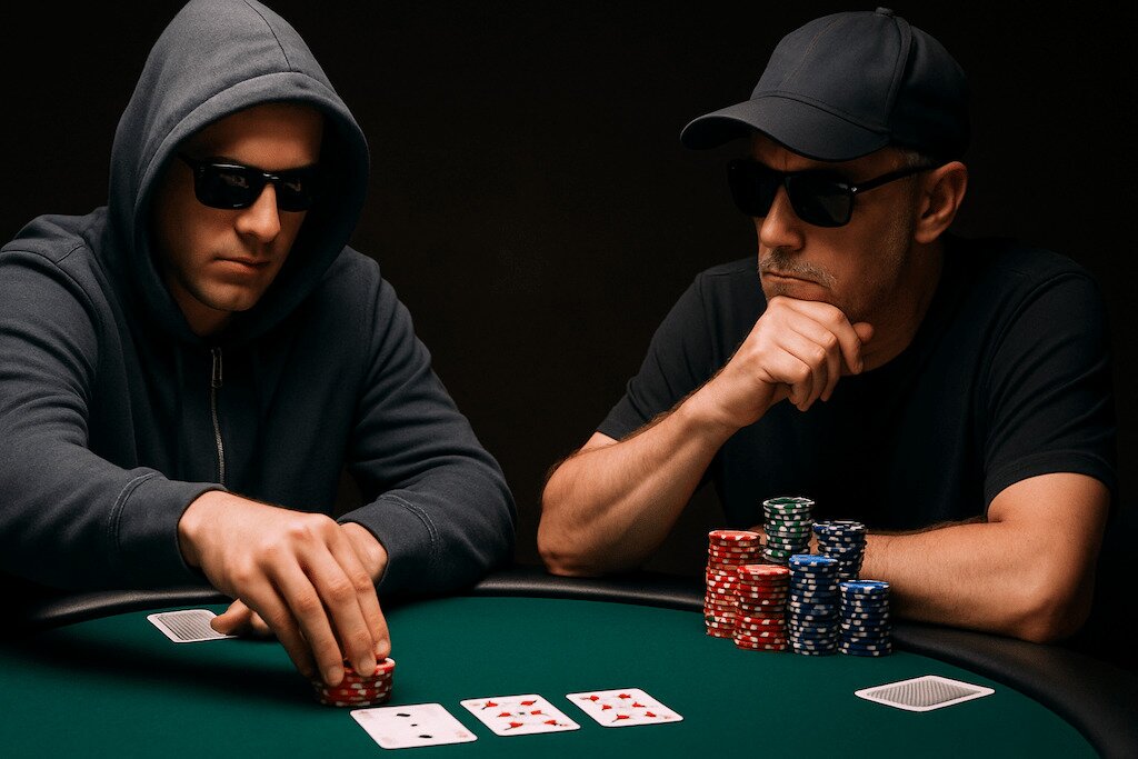 A poker player analyzing another players bet sizing tells