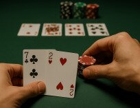 bluffing with a seven and a two from a pov perspective