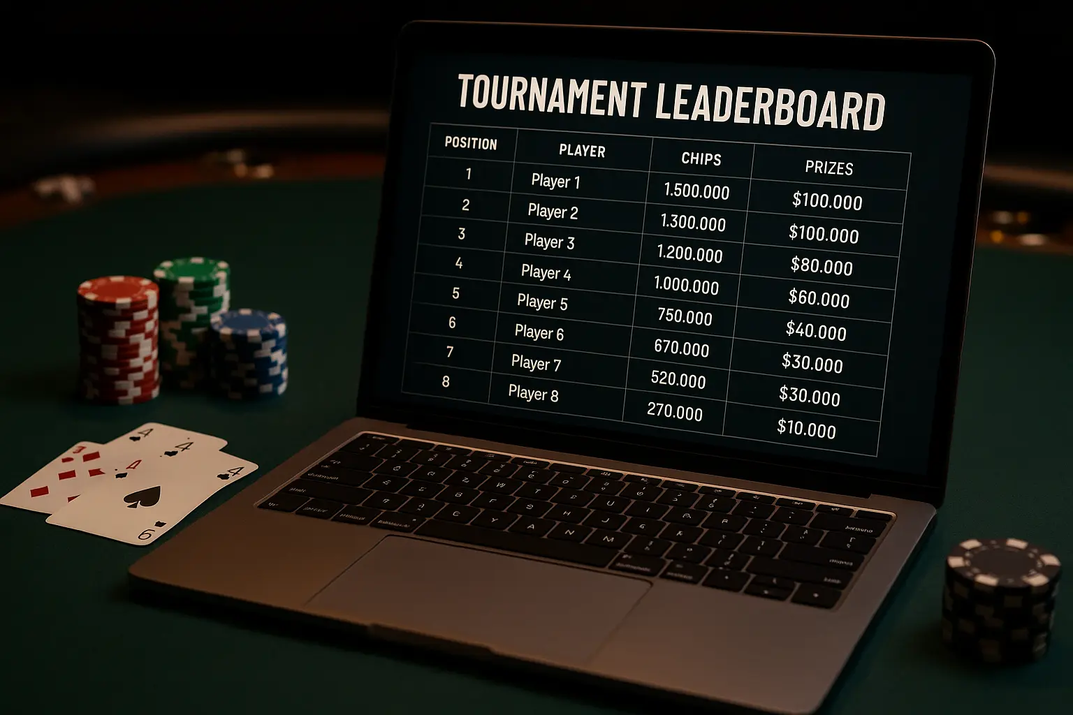 Poker Tournament Leaderboard Tracking