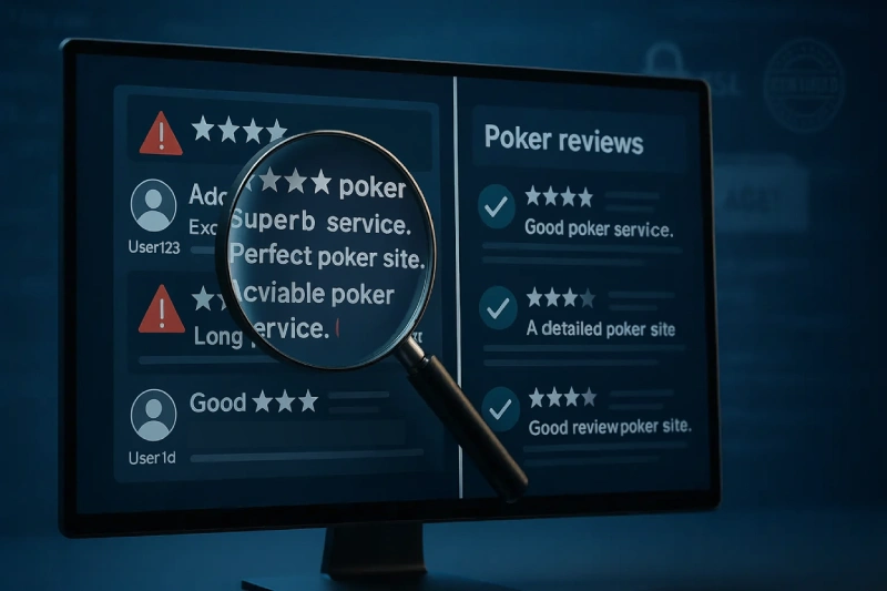 online poker fake review red flags