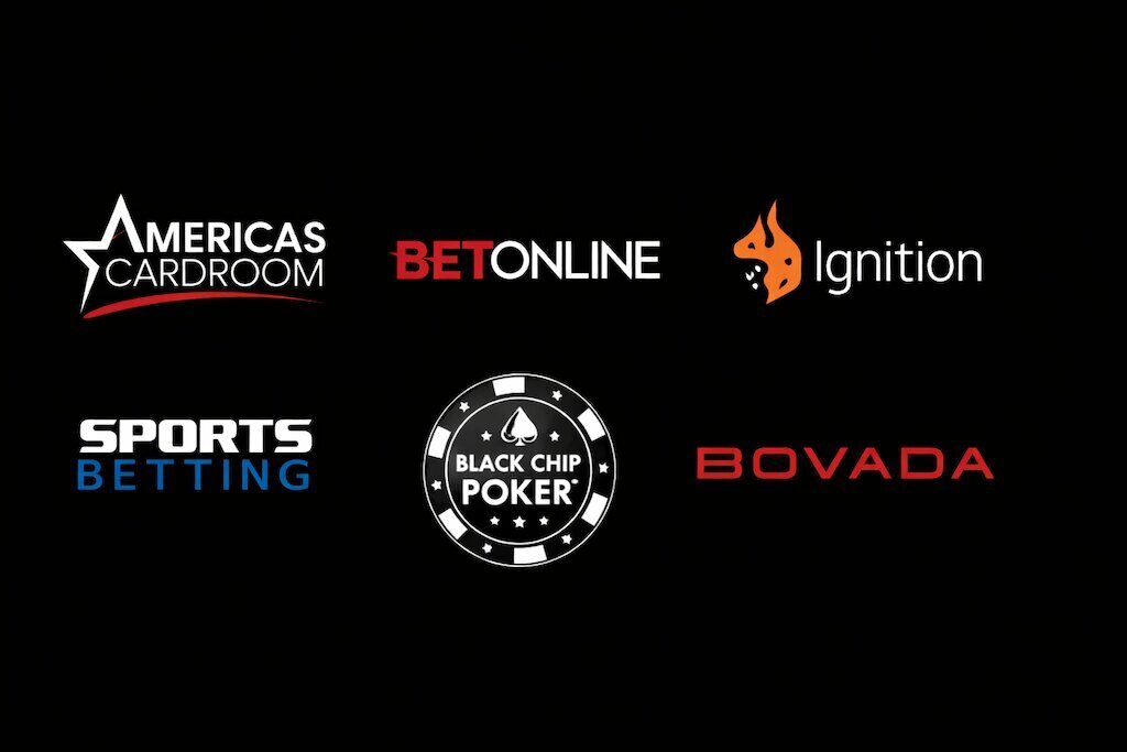 Online Poker Reviews with logos from our operators