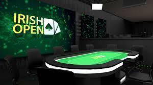 Irish Open sign with poker table