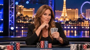 Caitlyn Jenner playing poker at the Celebrity Poker Tour Invitational XIII in Las Vegas.