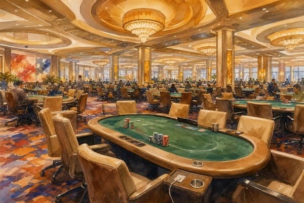 Illustration of the Venetian Las Vegas poker room